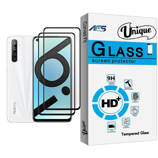محافظ صفحه نمایش ای اف اس مدل Unique Glass MIX002 مناسب برای گوشی موبایل ریلمی 6i (India) بسته دو عددی