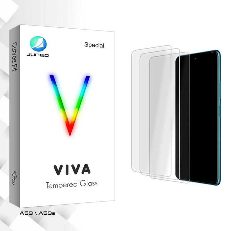 محافظ صفحه نمایش شیشه ای جانبو مدل Viva Glass MIX3 مناسب برای گوشی موبایل اوپو A53 / A53s بسته سه عددی