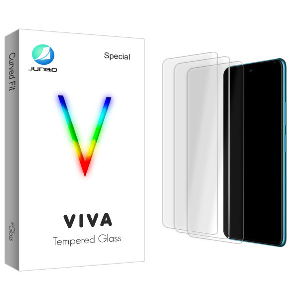 محافظ صفحه نمایش شیشه ای جانبو مدل Viva Glass MIX3 مناسب برای گوشی موبایل اوپو A53 / A53s بسته سه عددی