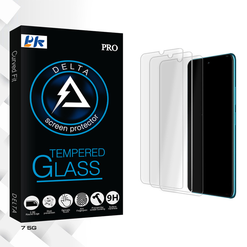 محافظ صفحه نمایش شیشه ای پی کی مدل Delta Glass MIX3 مناسب برای گوشی موبایل ریلمی 7 5G بسته سه عددی