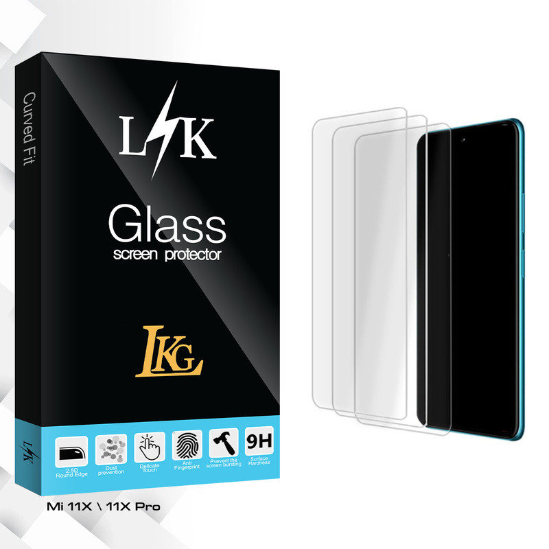 محافظ صفحه نمایش شیشه ای ال کا جی مدل LK Glass MIX مناسب برای گوشی موبایل شیائومی Mi 11X \ 11X Pro بسته سه عددی