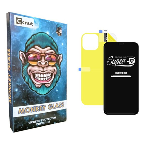 محافظ صفحه نمایش کوکونات مدل mnk SuperD مناسب برای گوشی موبایل اپل iPhone 11 به همراه محافظ پشت گوشی