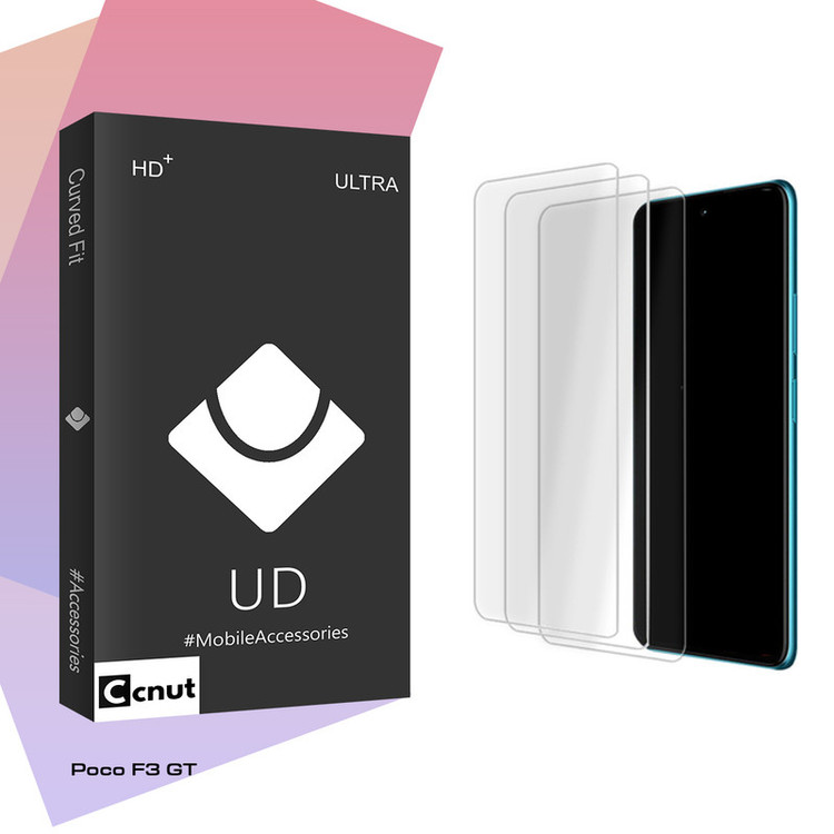 محافظ صفحه نمایش شیشه ای کوکونات مدل UDB Ultra MIX3 مناسب برای گوشی موبایل شیائومی Poco F3 GT بسته سه عددی