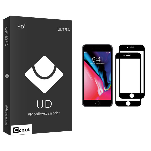 محافظ صفحه نمایش کوکونات مدل UD Black مناسب برای گوشی موبایل اپل iPhone 7 بسته دو عددی