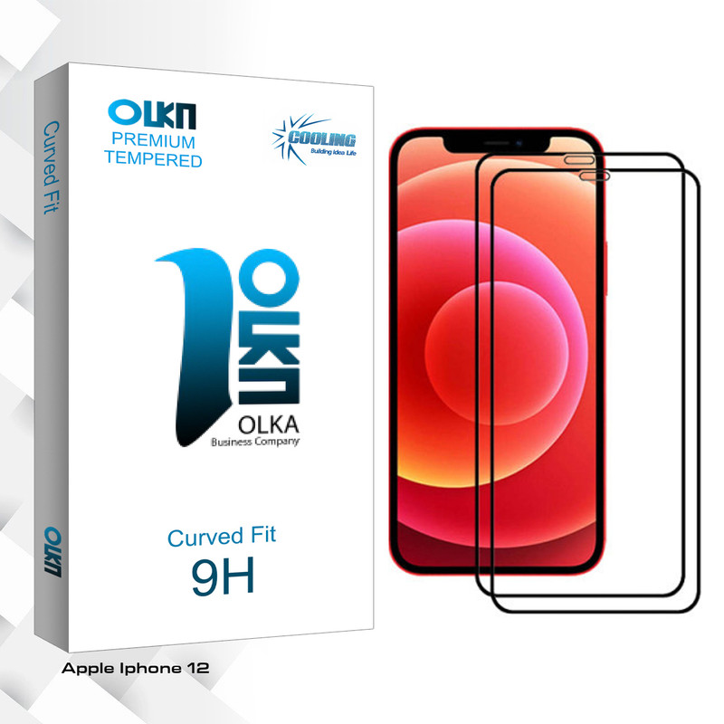 محافظ صفحه نمایش کولینگ مدل Olka glass مناسب برای گوشی موبایل اپل Iphone 12 بسته دو عددی