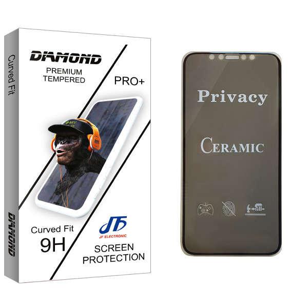 محافظ صفحه نمایش سرامیکی جی اف مدل Diamond glass مناسب برای گوشی موبایل اپل iPhone 11