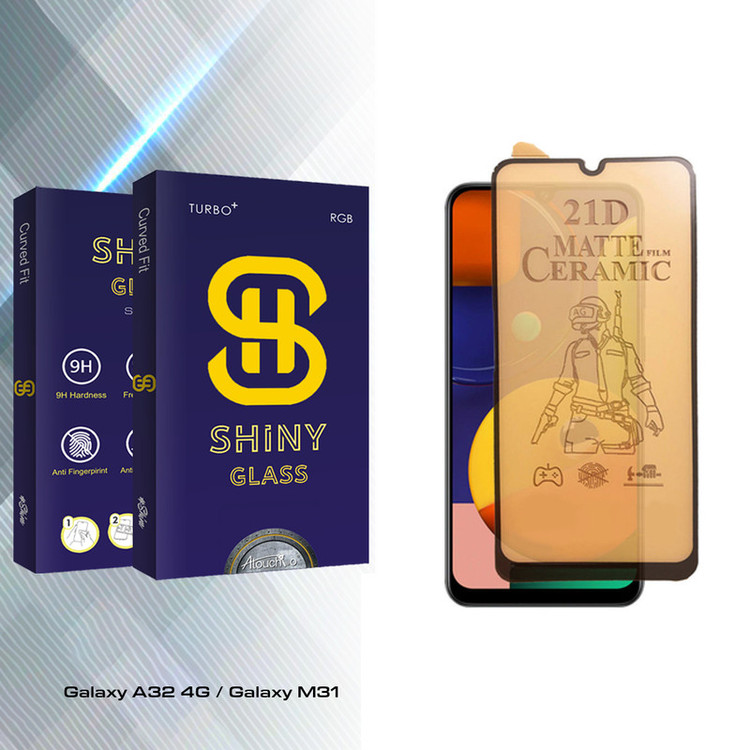 محافظ صفحه نمایش سرامیکی مات آتوچبو مدل Shiny Pro مناسب برای گوشی موبایل سامسونگ Galaxy A32 4G / Galaxy M31