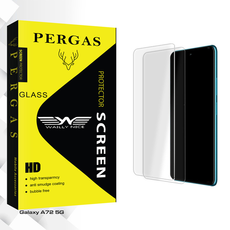 محافظ صفحه نمایش شیشه ای وایلی نایس مدل Pergas Glass MIX2 مناسب برای گوشی موبایل سامسونگ Galaxy A72 5G بسته دو عددی