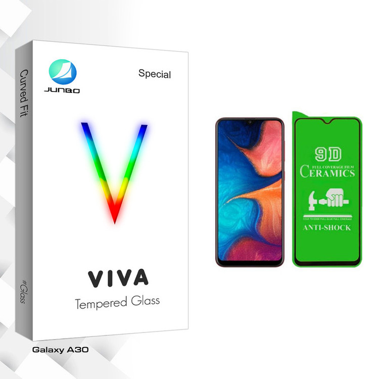 محافظ صفحه نمایش سرامیکی جانبو مدل Viva Glass مناسب برای گوشی موبایل سامسونگ Galaxy A30