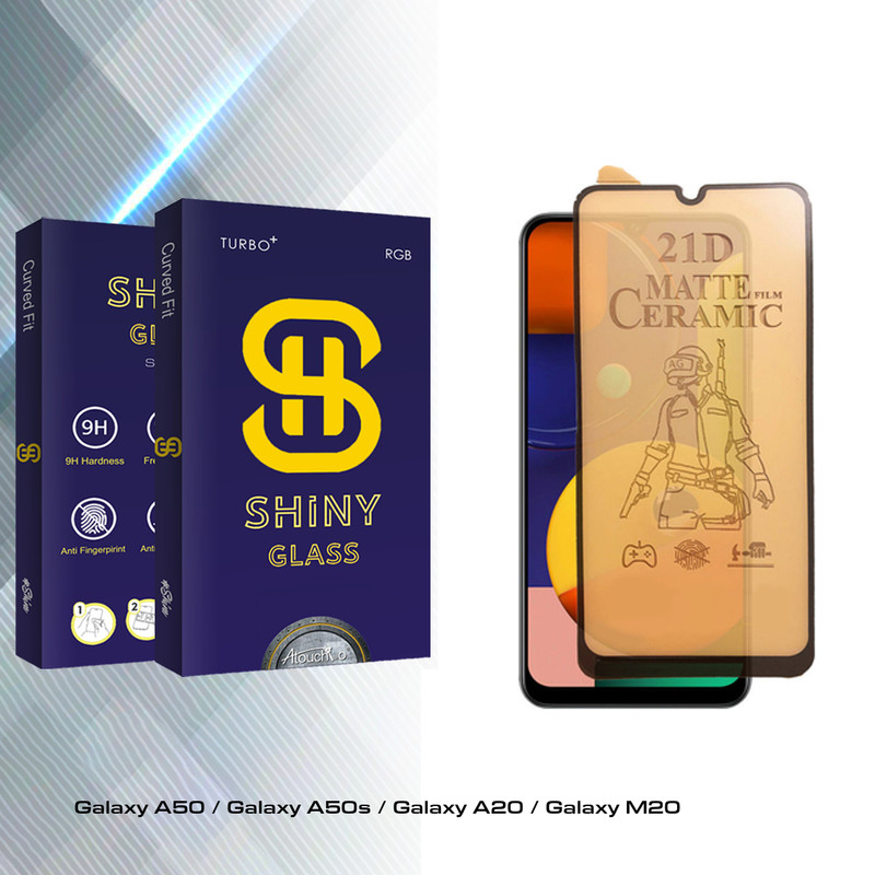 محافظ صفحه نمایش سرامیکی مات آتوچبو مدل Shiny Glass مناسب برای گوشی موبایل سامسونگ Galaxy A50 / Galaxy A50s / Galaxy A20 / Galaxy M20