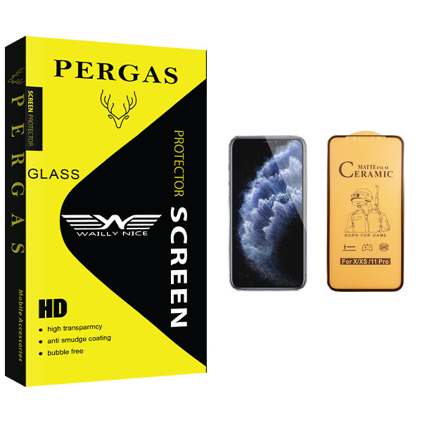 محافظ صفحه نمایش سرامیکی وایلی نایس مدل Pergas Glass مناسب برای گوشی موبایل اپل iPhone 11 Pro