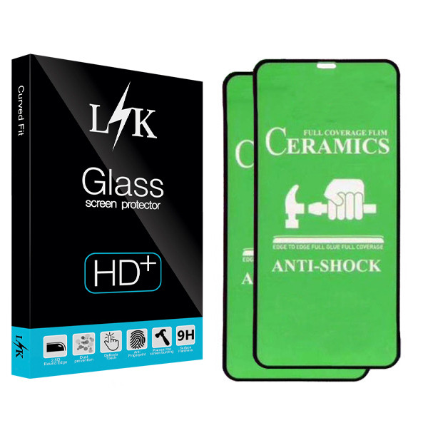 محافظ صفحه نمایش ال کی مدل +HD مناسب برای گوشی موبایل اپل Iphone x بسته دو عددی