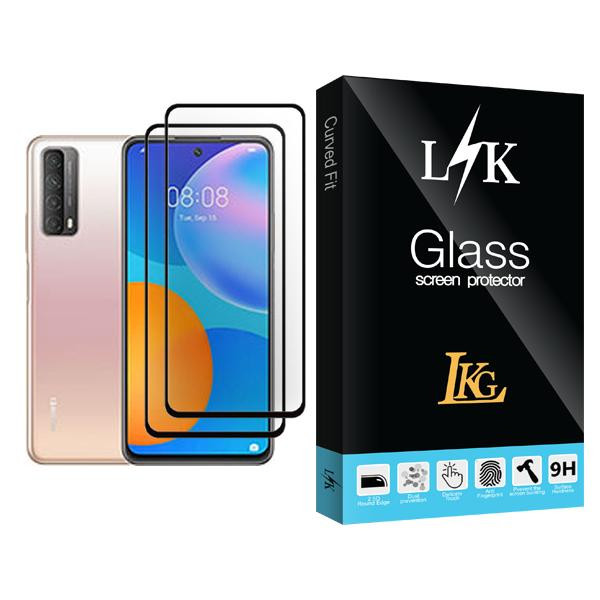محافظ صفحه نمایش ال کا جی مدل LK Glass MIX002 مناسب برای گوشی موبایل هوآوی P smart 2021 بسته دو عددی