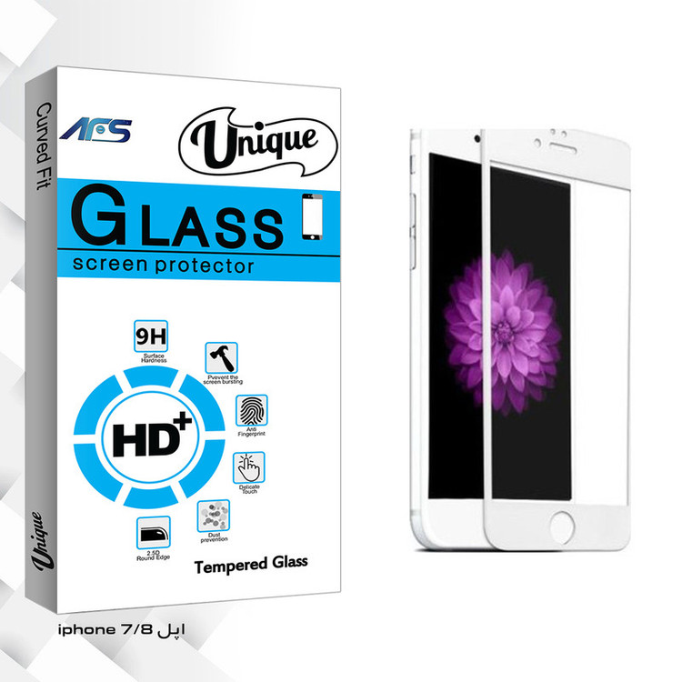محافظ صفحه نمایش ای اف اس مدل Unique Glass مناسب برای گوشی موبایل اپل iPhone 7/8