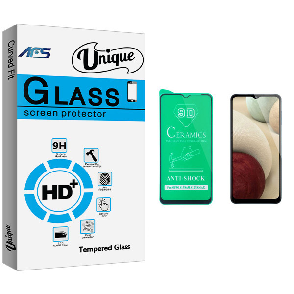 محافظ صفحه نمایش سرامیکی ای اف اس مدل Unique Glass مناسب برای گوشی موبایل سامسونگ Galaxy A12