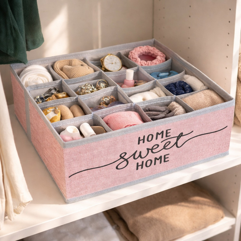 نظم دهنده مدل لباس زیر و جوراب طرح لینن HOME SWEET HOME کد ORG16