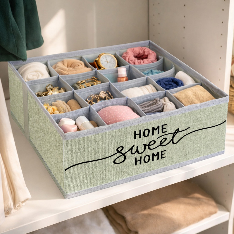 نظم دهنده مدل لباس زیر و جوراب طرح لینن HOME SWEET HOME کد ORG16