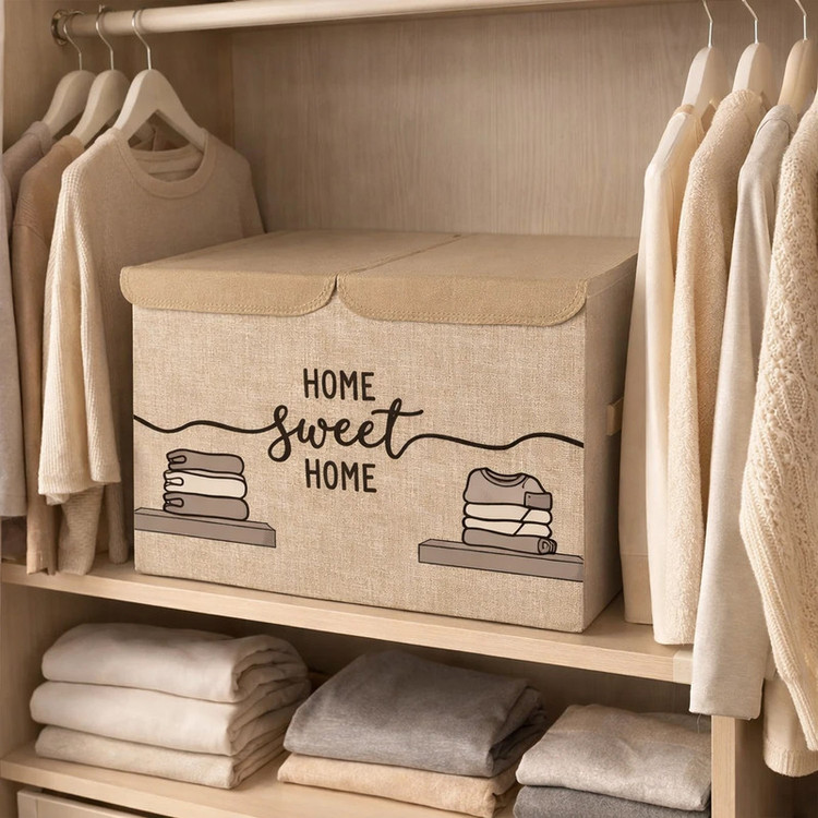 باکس لباس طرح لینن مدل HOME SWEET HOME کد TS3