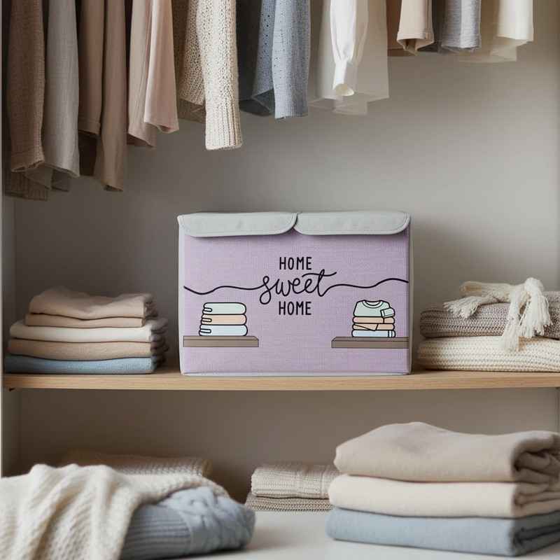 باکس لباس طرح لینن مدل HOME SWEET HOME کد TS3