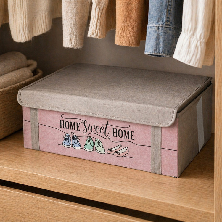 نظم دهنده کفش طرح لینن HOME SWEET HOME کد SH1