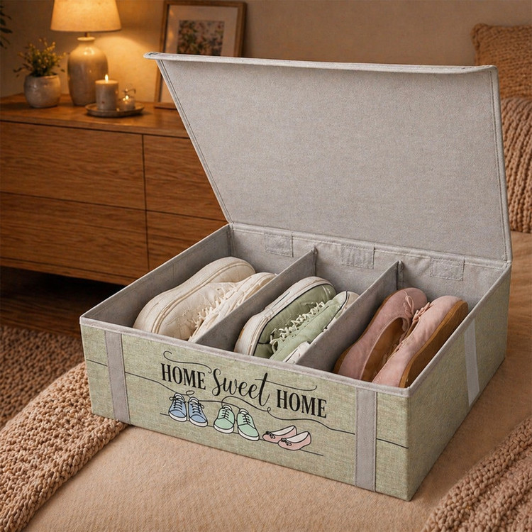 نظم دهنده کفش طرح لینن HOME SWEET HOME کد SH1