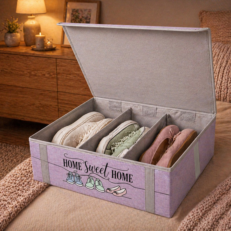 نظم دهنده کفش طرح لینن HOME SWEET HOME کد SH1