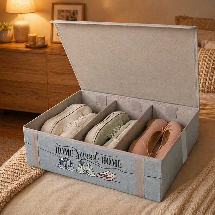 نظم دهنده کفش طرح لینن HOME SWEET HOME کد SH1