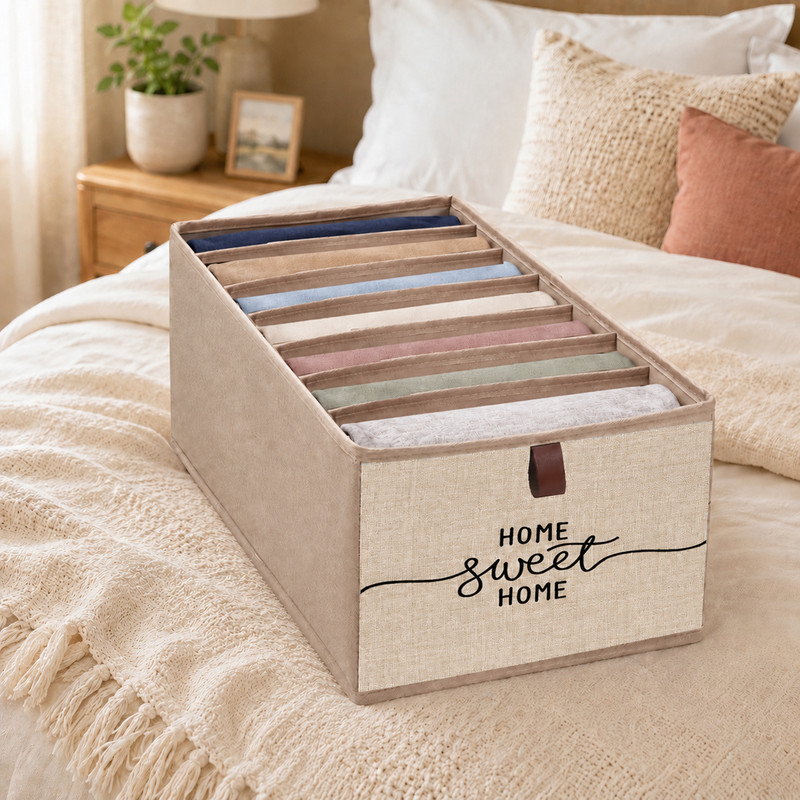 نظم دهنده لباس طرح لینن HOME SWEET HOME کد F2