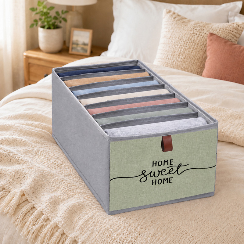 نظم دهنده لباس طرح لینن HOME SWEET HOME کد F1