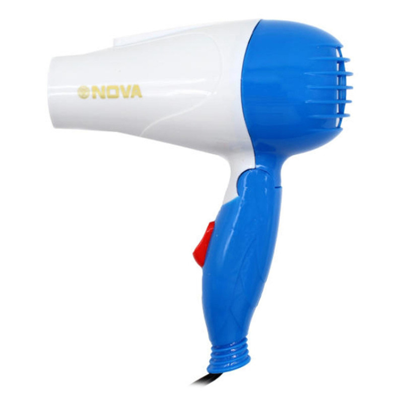 سشوار مسافرتی 1000 وات نوا مدل NV-1290، موتور AC، وزن 160 گرم، المنت فلز با ویژگی صاف‌کنندگی، حجم‌دهندگی، با قابلیت باد سرد