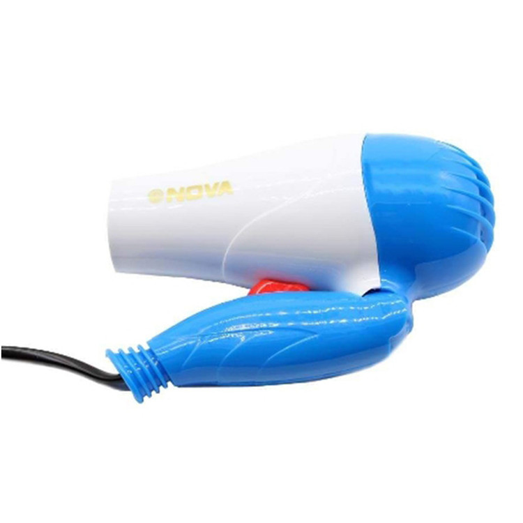 سشوار مسافرتی 1000 وات نوا مدل NV-1290، موتور AC، وزن 160 گرم، المنت فلز با ویژگی صافکنندگی، حجمدهندگی، با قابلیت باد سرد