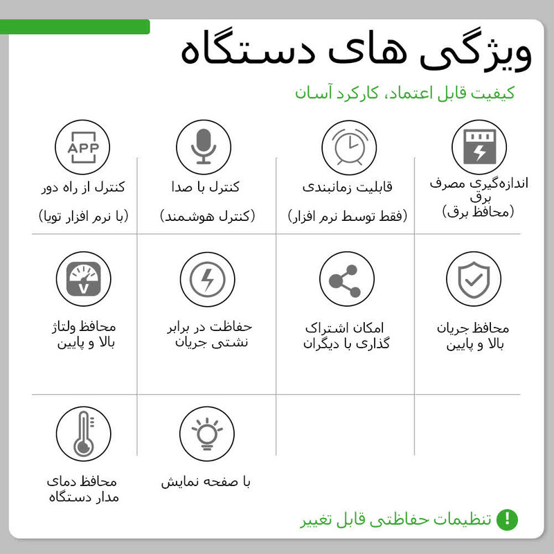 محافظ هوشمند ولتاژ جریان و کنتور انرژی مصرفی 100 آمپر آر ام شیبی مدل 3PNB