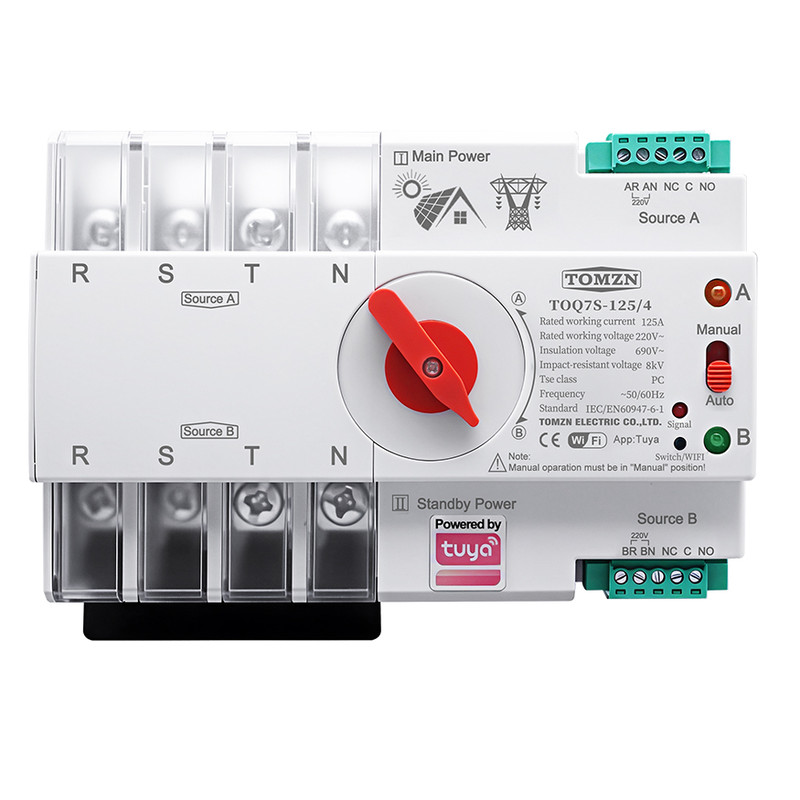 سوییچ انتقال خودکار وای فای تومزن مدل TOQ7S-125/4P