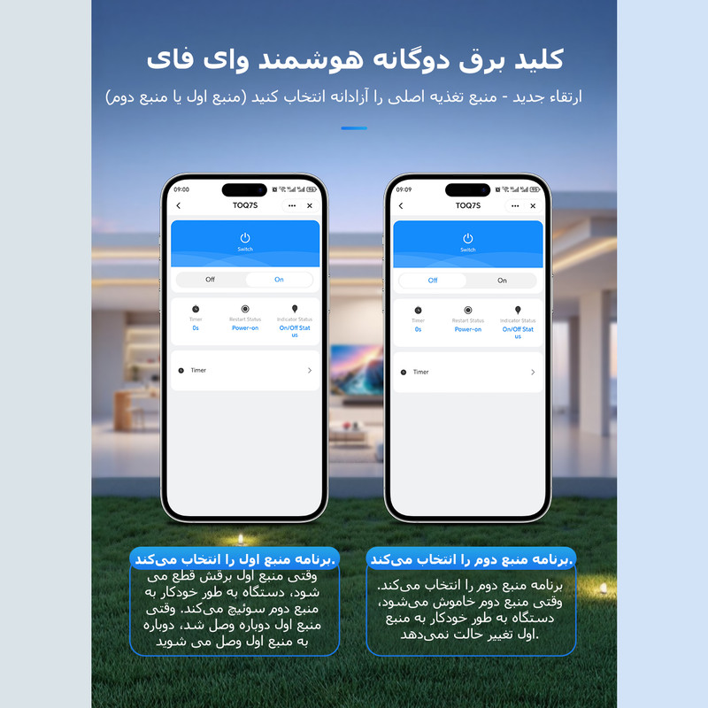سوییچ انتقال خودکار وای فای تومزن مدل TOQ7S-125/4P