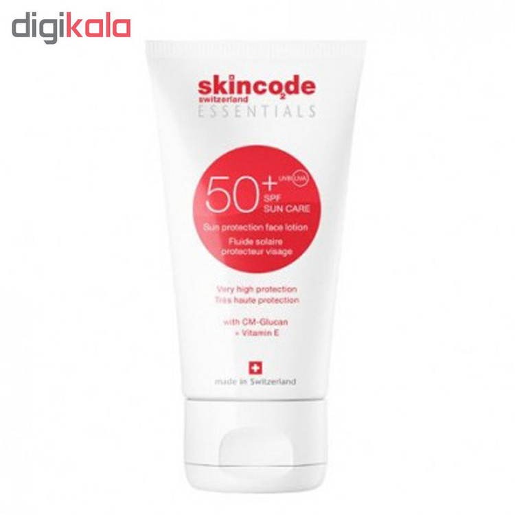کرم ضدآفتاب اسکین کد مدل Sun Protection Face Lotion SPF 50 حجم 50 میلی لیتر