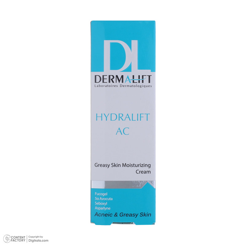 کرم مرطوبکننده درمالیفت مدل Hydralift AC Cream مناسب پوستهای چرب حجم 50 میلیلیتر