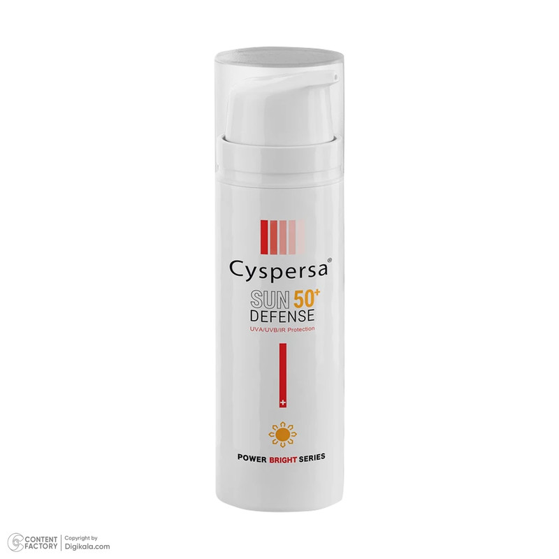 کرم ضدآفتاب بیرنگ سیسپرسا SPF50 مدل ضدلک مناسب انواع پوست، حجم 50 میلیلیتر