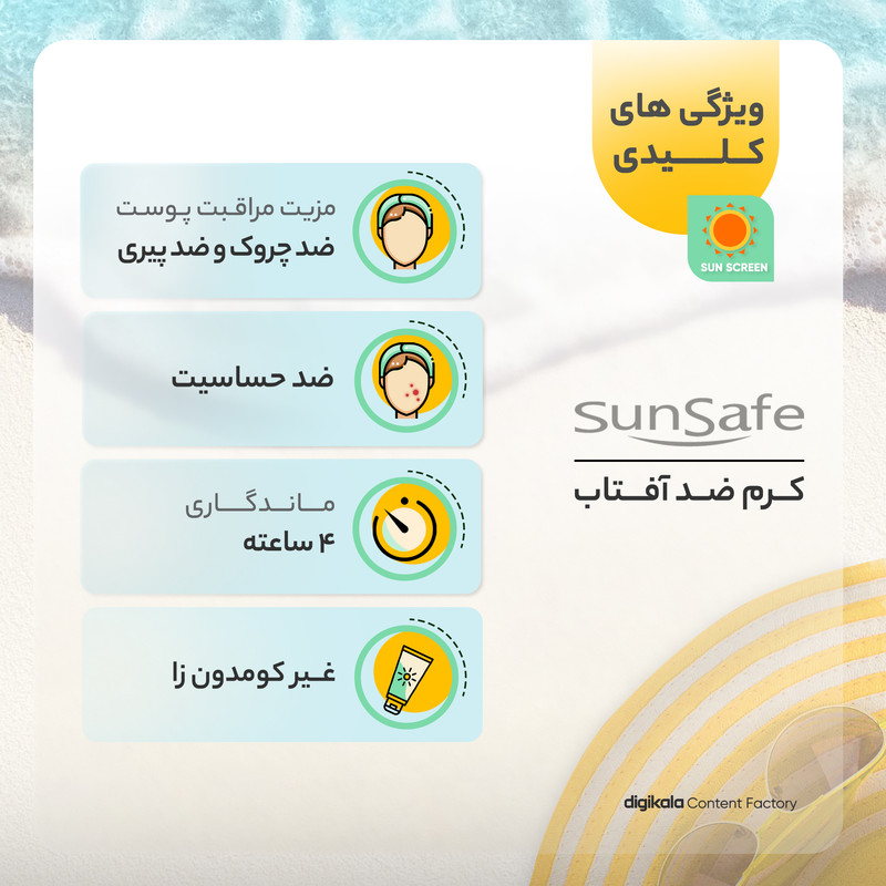 کرم ضدآفتاب و ضدچروک سانسیف، حجم 50 میلیلیتر