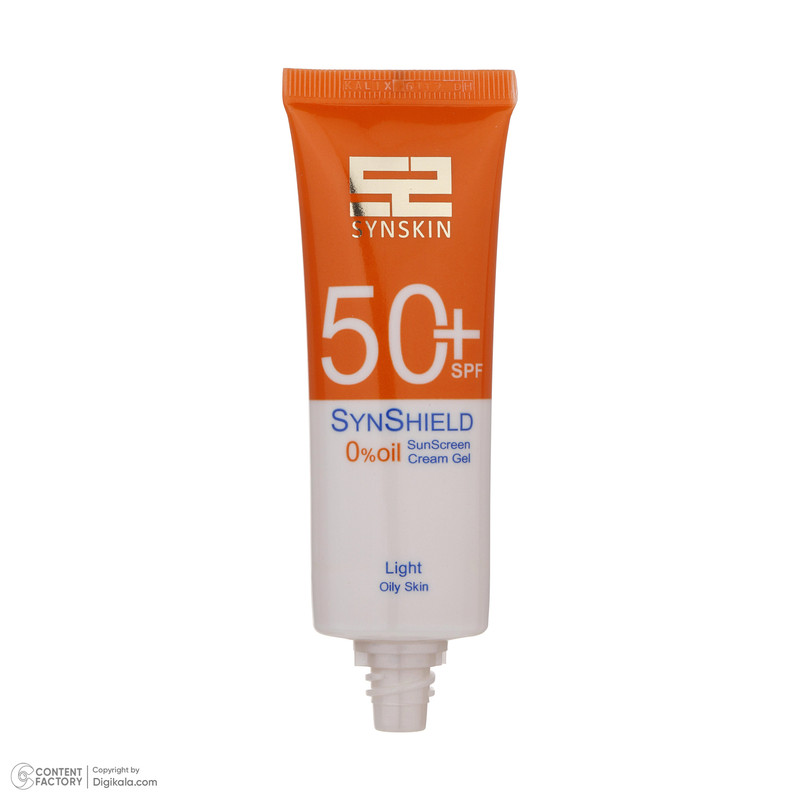 کرم ضد آفتاب رنگی ساین اسکین، SPF 50، مدل Syn Shield، مناسب پوستهای آکنهدار و چرب با حجم 50 میلیلیتر، ضد آب، مرطوبکننده، محافظتکننده در برابر اشعههای UVA و UVB، ضد لک و پیری، ویتامینهای C و E، با ماندگاری 2 ساعته