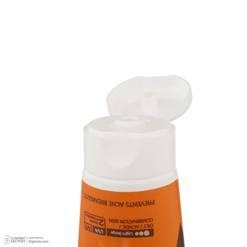 کرم ضدآفتاب و آنتیآکنه رنگی سانسیف مدل SPF50، مناسب پوستهای چرب، حجم 50 میلیلیتر