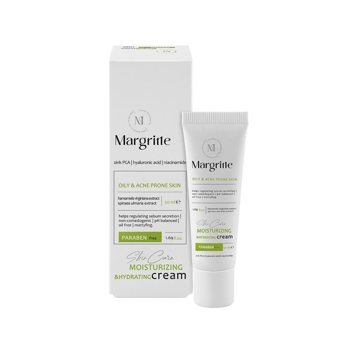 کرم مرطوب کننده مارگریت مدل hyaluronic acid مناسب برای پوست چرب و آکنه ای حجم 50 میلی لیتر