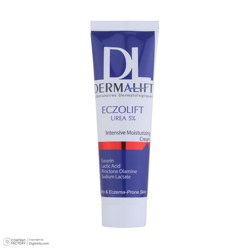 کرم مرطوب کننده صورت درمالیفت مدل ECZOLIFT UREA 5% مناسب پوستهای خشک حجم 50 میلی لیتر