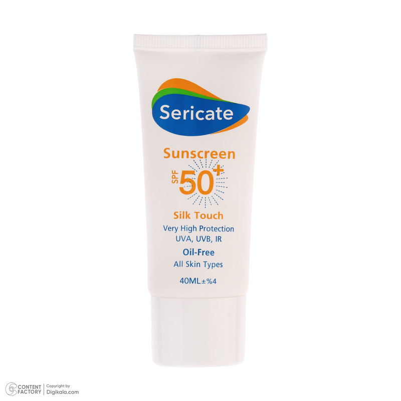کرم ضد آفتاب بدون رنگ صورت سری کیت SPF50 مدل Silk Touch مناسب برای انواع پوست حجم 40 میلی لیتر