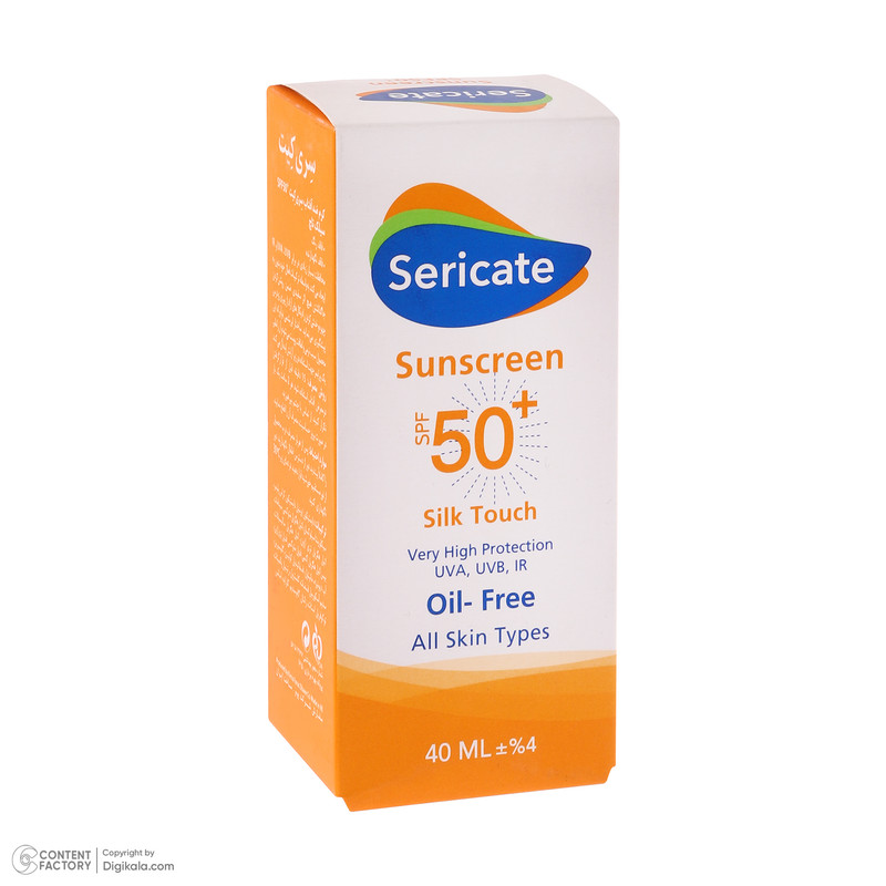 کرم ضد آفتاب بدون رنگ صورت سری کیت SPF50 مدل Silk Touch مناسب برای انواع پوست حجم 40 میلی لیتر