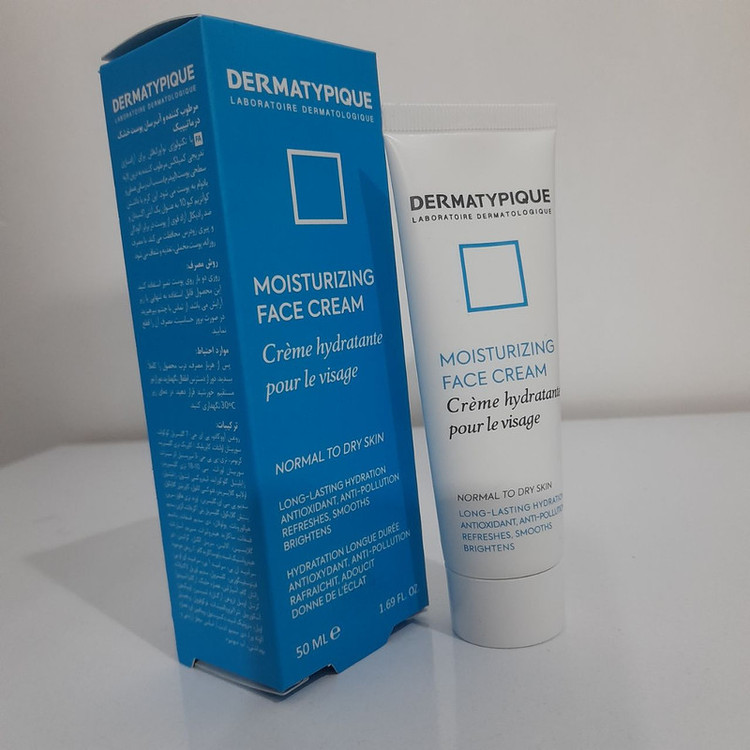 کرم آبرسان دست و صورت و گردن درماتیپیک مدل Anti_pollution.antioxidant مناسب برای پوست خشک حجم 50 میلیلیتر