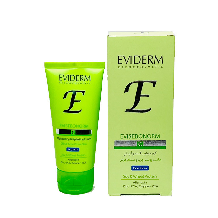 کرم مرطوب کننده و آبرسان صورت اویدرم مدل EcoSkin مناسب برای پوست چرب حجم 50 میلیلیتر