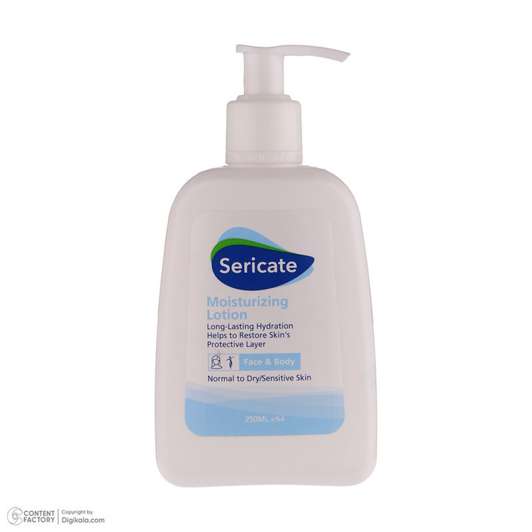 لوسیون بدن سری کیت مدل moisturizing حجم 250 میلیلیتر مناسب پوست خشک و حساس، ضد خشکی، قابل استفاده برای صورت و بدن، با بستهبندی تیوبی پلاستیکی، دارای مجوز سازمان غذا و دارو