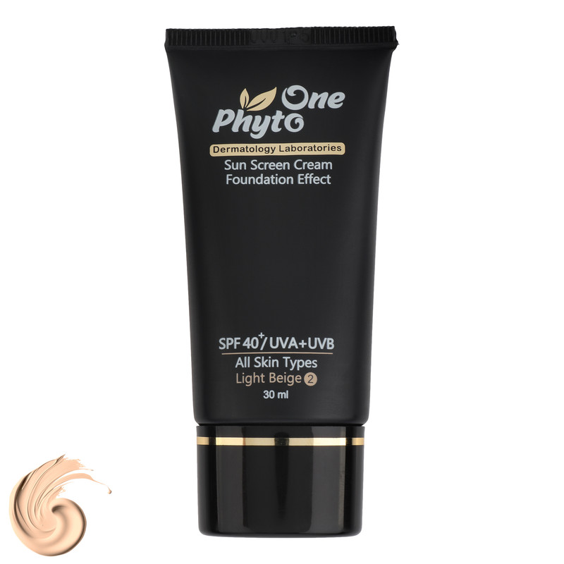 کرم ضد آفتاب رنگی فیتو وان SPF 40 مدل 981 حاوی محافظ UVA و UVB مناسب انواع پوست حجم 30 میلیلیتر