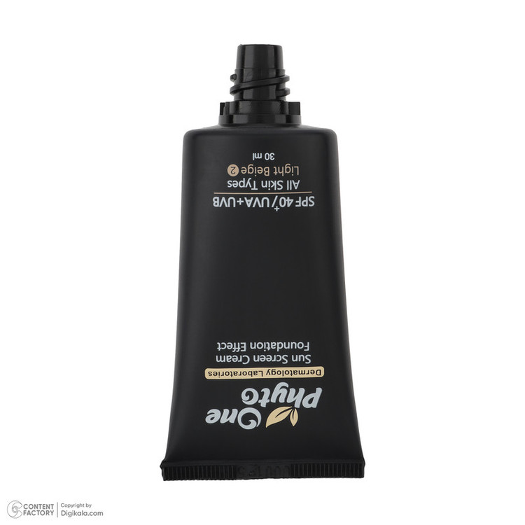 کرم ضد آفتاب رنگی فیتو وان SPF 40 مدل 981 حاوی محافظ UVA و UVB مناسب انواع پوست حجم 30 میلیلیتر