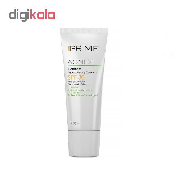 کرم مرطوب کننده بدون رنگ پرایم مدل Acnex SPF 30 حجم 50 میلی لیتر1582084
